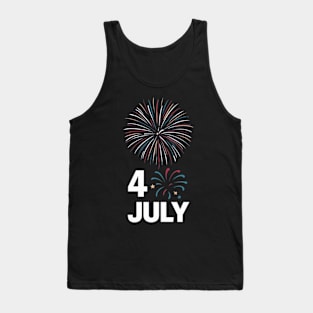 Fourth of July Patriotic Design Tank Top